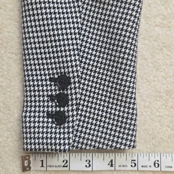 Banana Republic Women's 8 Classic Houndstooth Jacket Blazer 1 Button Front - Picture 13 of 16